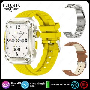 LIGE | Đồng Hồ Thông Minh Quân Sự LIGE 2025 Dành Cho Nam GPS Chống Nước Theo Dõi Thể Thao Ngoài Trời Màn Hình HD 2.1 Gọi Bluetooth La Bàn Thiết Bị Theo Dõi Thể Dục