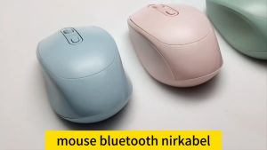 Mouse Wireless Bluetooth/nirkabel mode ganda Pink/Putih/Hijau/Hitam/Kuning/Biru