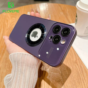 FLOVEME Luxury AG Matte Phone Case For iphone 14 13 12 11 Pro Max 14 Plus Large Window Full Protection Logo Hole Wireless Charging Hard PC Shockproof Back Cover For iphone 14 13 12 11