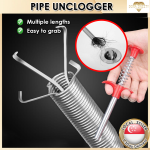 🇸🇬【SG stock】Flexible 4 Claw Drain Cleaning Trash Pick Up Sink Clog Remover Sewer Unblocking Clip Pick Up Reacher Tool 四爪管道疏通抓取器
