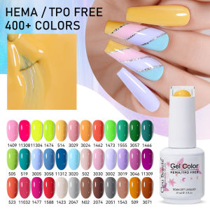 Clou Beaute Bright Yellow Neon Summer Hot Pink Gel Nail Polish Orange Nail Art Manicure Semi Permanent HEMA TPO FREE UV Gel