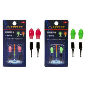 2pcs phao câu cá ánh sáng 3D cảm biến trọng lực LED đêm phao câu cá đèn siêu nhẹ độ nhạy có thể điều chỉnh được Phụ Kiện cho câu cá ban đêm