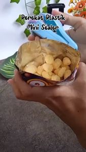 Perekat Plastik Mini Sealer Snack Alat Pres Plastik Perekat Segel Makanan Serbaguna
