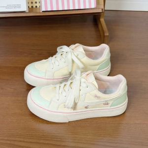 Warrior | Cherry Embroidery Comfortable Canvas Shoes