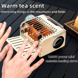 1200W Portable Cassette Gas Stove Mini Camping Heater Rapid Heating Card Type Furnace for Outdoor Hiking Travel Survival Gear