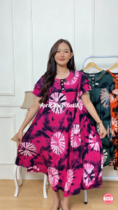 DASTER PAYUNG JUMBO BUSUI KEKINIAN MOTIF JENNIE DRESS WANITA BIGSIZE TERBARU PIYAMA LONGGAR BUMIL