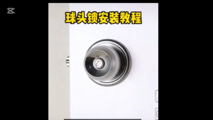 Polished Brass Keyed Entry Front Entrance Door Lock 60-70mm Front Entrance Adjustable Door Knob