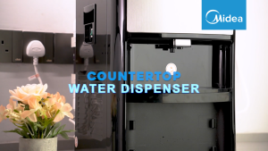 MIDEA Tabletop Water Dispenser Hot & Cold - Compressor Cooling with 4 Stages Antibacterial Filter Halal Certified - 1672T