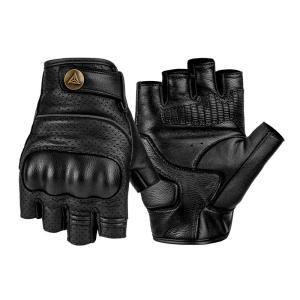 MOTOWOLF | Leather Half-Finger Riding Gloves for Motorcycles