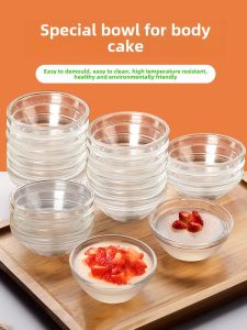 Heat Resistant Glass Mini Bowls for Baking Puddings Jello Commercial Use High Temperature Resistant Non-Stick Household Powder