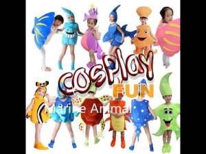 Marine Animals Crab Cosplay Costume Children Performance Lobster Devil Fish Clothing Set Sea World Octopus Penguin Hat Clothes Shoe Anime Dancing Dress Show