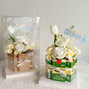 Creative Diy Birthday Cake Smoking Gift Box Handmade Materials Set for Boyfriend Husband Dad Surprise Present