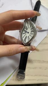Medieval alien watches melt and twist y2k alien ladies and men Leather strap fashion advanced ins niche design quartz watch