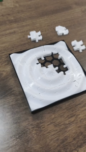 Black & White 3D Ripple Jigsaw Puzzle – Challenging Optical Illusion Jigsaw (25pcs)