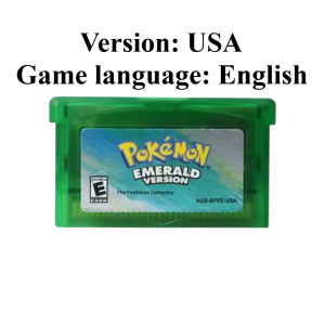 Bandai | 21 Styles ABG  Pokémon Game FireRed LeafGreen Ruby Sapphire Emerald Snakewood Clover for GBA SP English version