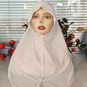 Size M Tudung Instant Plain Jersey Tudung Sarung Solid Color Hijab Scarf for Student