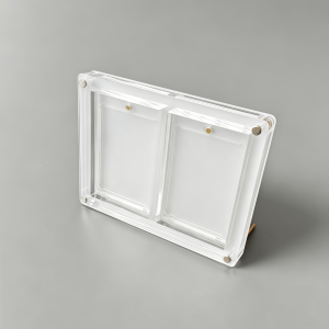 Takara Tomy | 2‑Slots White PTCG Display Stand Polaroid Picture Frame 35PT Extra Thick Pokemon Yu‑Gi‑Oh Card Display Brick for Action Figure