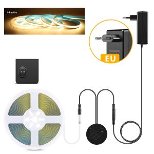 Không Dây Cảm Biến Chuyển Động PIR Dây Đèn LED Ánh Sáng 10M/5M/3M 24V COB Băng Đèn Ngủ Cho Cầu Thang Phòng Ngủ Hành Lang Đầu Thu RF Đi Kèm