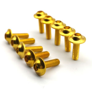 10/100pcs M6 X 20mm Black Red Blue Gold Anodised Aluminium Fairing Bolts Motorcycle Bolt Screws