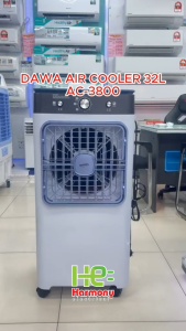 【𝐑𝐞𝐚𝐝𝐲 𝐒𝐭𝐨𝐜𝐤】DAWA 32L Portable Air Cooler AC-3800 Fast Cooling / Low Noise / Office / Bedroom / Cafe / Hostel / Asrama