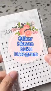 Alobeauty - Aurora Love Nail Sticker Stiker Kuku Nail Art Hologram Metalik Berkilau
