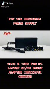 COD ADAPTER LAPTOP  Power Supply Converter AC to DC 12-24V 4.5A Laptop 8 Plug - Power AC Adapter Laptop Universal Plug 96W / AC/DC Power Supply Adapter EU Plug / Charger Switch Adapter / Charger Laptop Serbaguna - JY-120W - Black