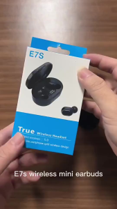 E7S Earphone Headset Bluetooth Powerbank TWS with Mic 9D Bass Stereo