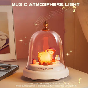 Christmas Carousel Music Box Gift Night Light for Indoor Bedroom Living Room XMas Musical Figurine Collectible Indoor Office