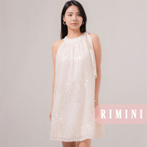RIMINI - Dress Wanita Gaun Pesta Bling Bling Crewneck Kondangan XS-XL - Erliva Dress 85807