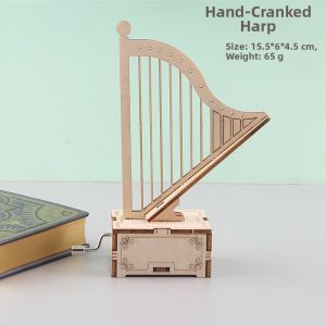 DIY Musical Instrument Assemble Wooden Hand Crank Music Box