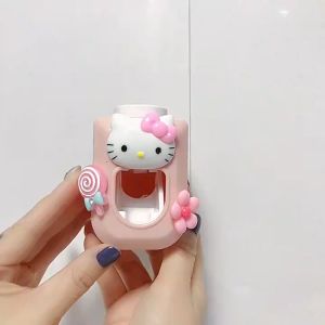 Creative Cartoon Bean Bag Toothpaste Squeeze Toothbrush Holder Automatic Toothpaste Set Cute Accessible Luxury Childrens Wall-Mounted