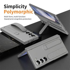 szhaiyu | For Samsung Galaxy Z Fold 8 Ultra Fold 7 Hard Case With Hinge Protection Kickstand With Wrist Strap With Screen Protector Cover