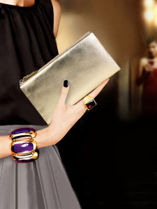 MEIFEI | Golden Auspicious Soft Leather Money Clip Wallet 16 Slots
