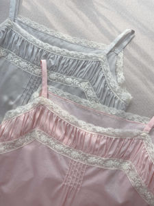 Handmade Long Staple Cotton Puff Sleeve Vest Outerwear by Sister Recommendation Bilitis Ultra Thin Regular Fit Lace Detail