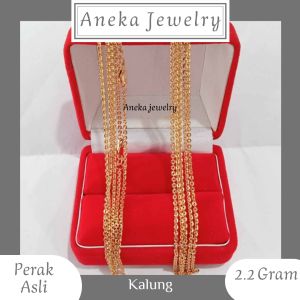 Kalung Holo Ukir Perak 925 Sepuh Emas Rosegold