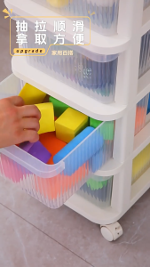 Lemari Susun Serbaguna dengan Roda Laci Kuat Dan Ringan Serbaguna Cocok untuk Dapur Kamar Kantor