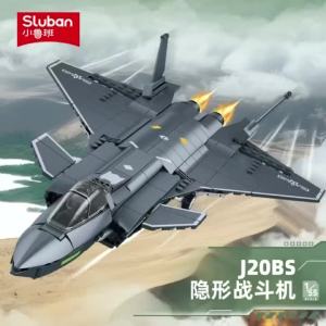 Sluban | 346PCS New Generation Air Force J20BS Stealth Fighter Jet Military Parade Building Blocks Sets Educational Toys for Children