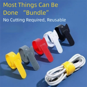 Cut-Free Reusable Cable Organizer Hook And Loop Tie Velcro Multi-Purpose Cord Organizer For Tabletop/Wire Finishing