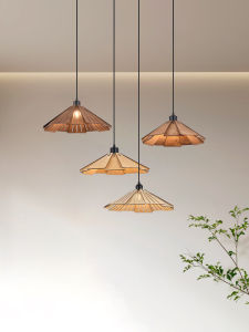 Dining Room Chandelier Modern Minimalist Log Tea Room Bar Lamp Japanese Style B & B Quiet Style Bedroom Study Small Droplight Sets