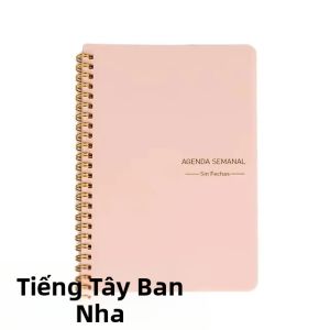 Sổ Tay Ghi Chép Đa Ngôn Ngữ (tiếng Tây Ban Nha/tiếng Anh) A5 Kế Hoạch Hàng Ngày/tuần Sổ Kế Hoạch Sổ Ghi Chép Cho Trường Học Và Văn Phòng