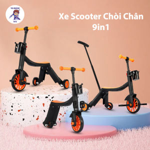 Xe Đạp 3 Bánh 9in1 Xe Scooter Xe Chòi Chân Cho Bé Từ 1 đến 7 Tuổi Nhiều Màu Sắc Dễ Sử Dụng