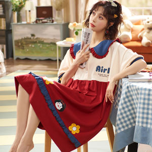 Princess Style Cotton Sleepwear Short Sleeve Womens Summer New Cute Internet Famous Student Home Clothes Butterfly Knot