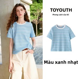 Toyouth | Áo Thun Nữ Giảm Cân Có Hoạ Tiết Sóng
