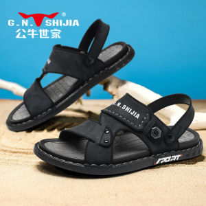 Giày Sandal Da La Mã Mùa Hè Cho Nam Dây Đế Mềm Chống Trượt Chống Nước Giày Đi Biển Thường Ngày Giày Đế Nhẹ