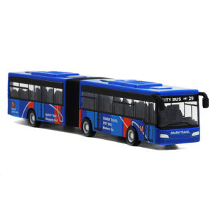 Large Double Section Alloy Bus Car Model Sound Light Inertia Toy for Boys 3 Years Old 5 Years Old Chinese Brand Educational Toy