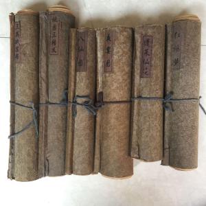 Traditional Chinese Study Decorative Painting Silk Scroll