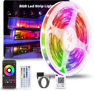 24V 5M-40M Led Lights For Bedroom Color Changing Rgb Led Strip Lights Indoor Music Sync Led Ribbon With Remote And App Control