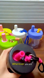 1 PC 500ml Plastic Straw Cup Leak Proof Dustproof Food Grade Heat Resistant Tea Separation Filter Cup Ladies Cute Style Outdoor Water Cup