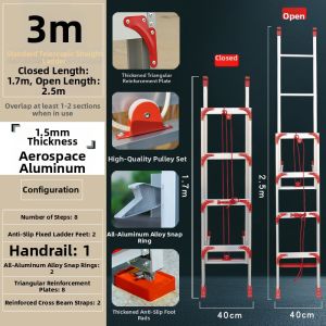 Thickened Aluminum Alloy Single-Sided Extension Ladder