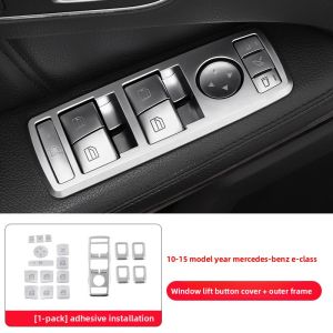 M-Benz E-Class W212 Interior Modification Window Button Sticker Center Console Upgrade Car Decoration Film Accessories